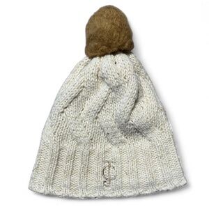 Juicy Couture cream cable knit beanie